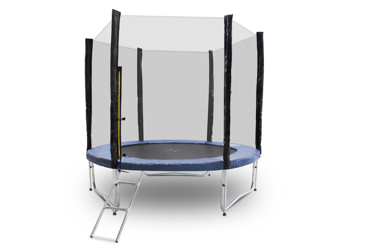 Zahradní trampolína na skákání 250cm vysoká ochranná síť do 100kg nosnost MS16527